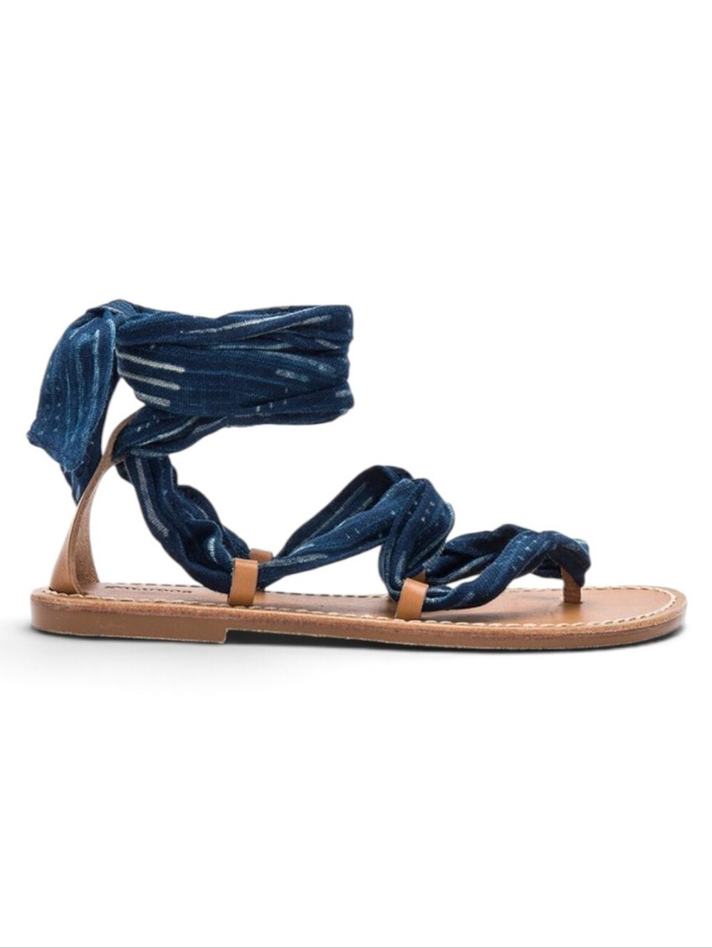 Soludos Sandals Indigo Blue Bandana Thong Gladiator Wrapped Size 6.5
